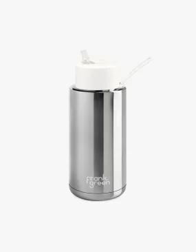 34Oz Reusable Bottle - Silver Chrome / Cloud