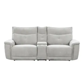 9509MGY-2CNPWH* - (3)Power Double Reclining Love Seat with Center Console, Power Headrests and USB Ports