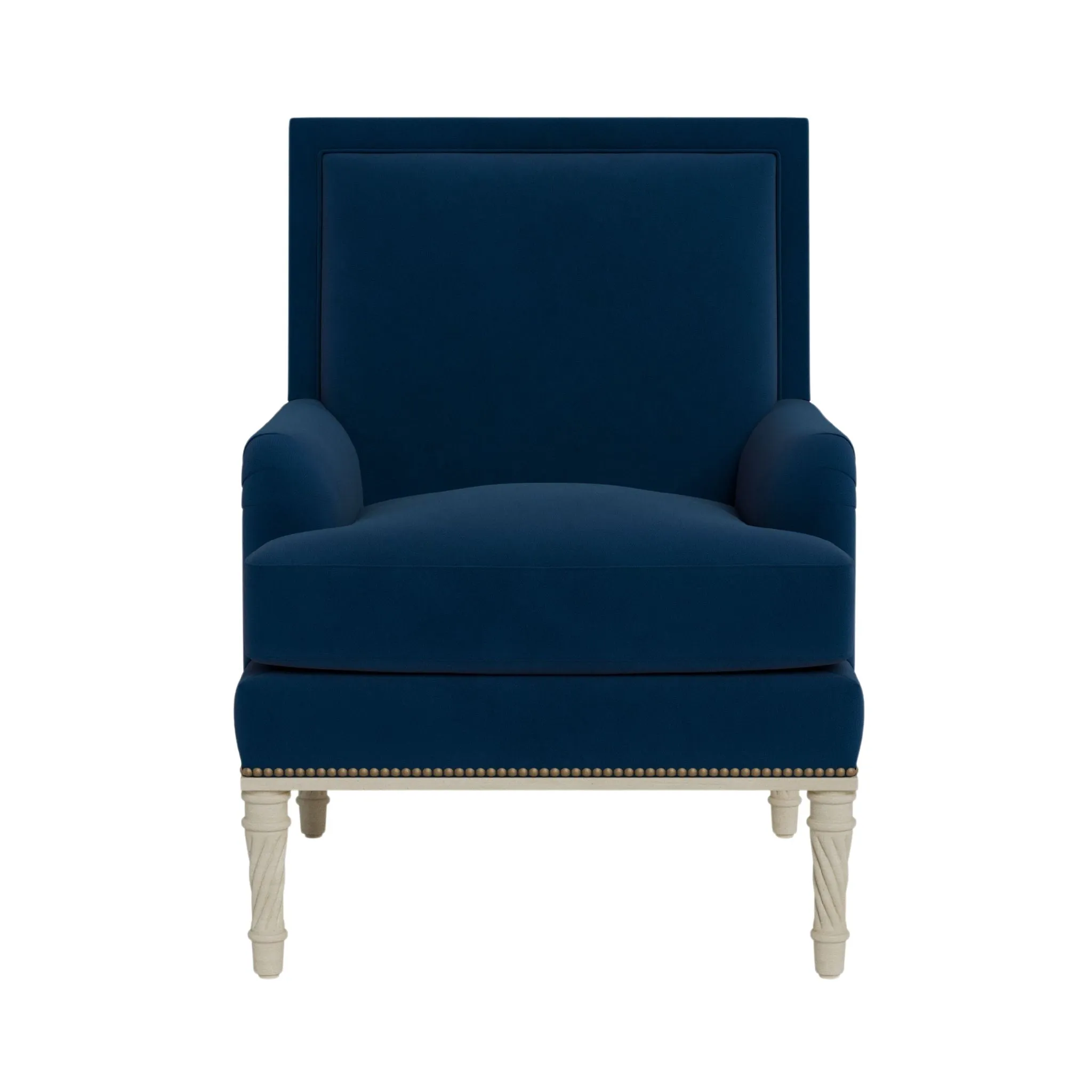 Azure Rolled Arm Upholstered Chair