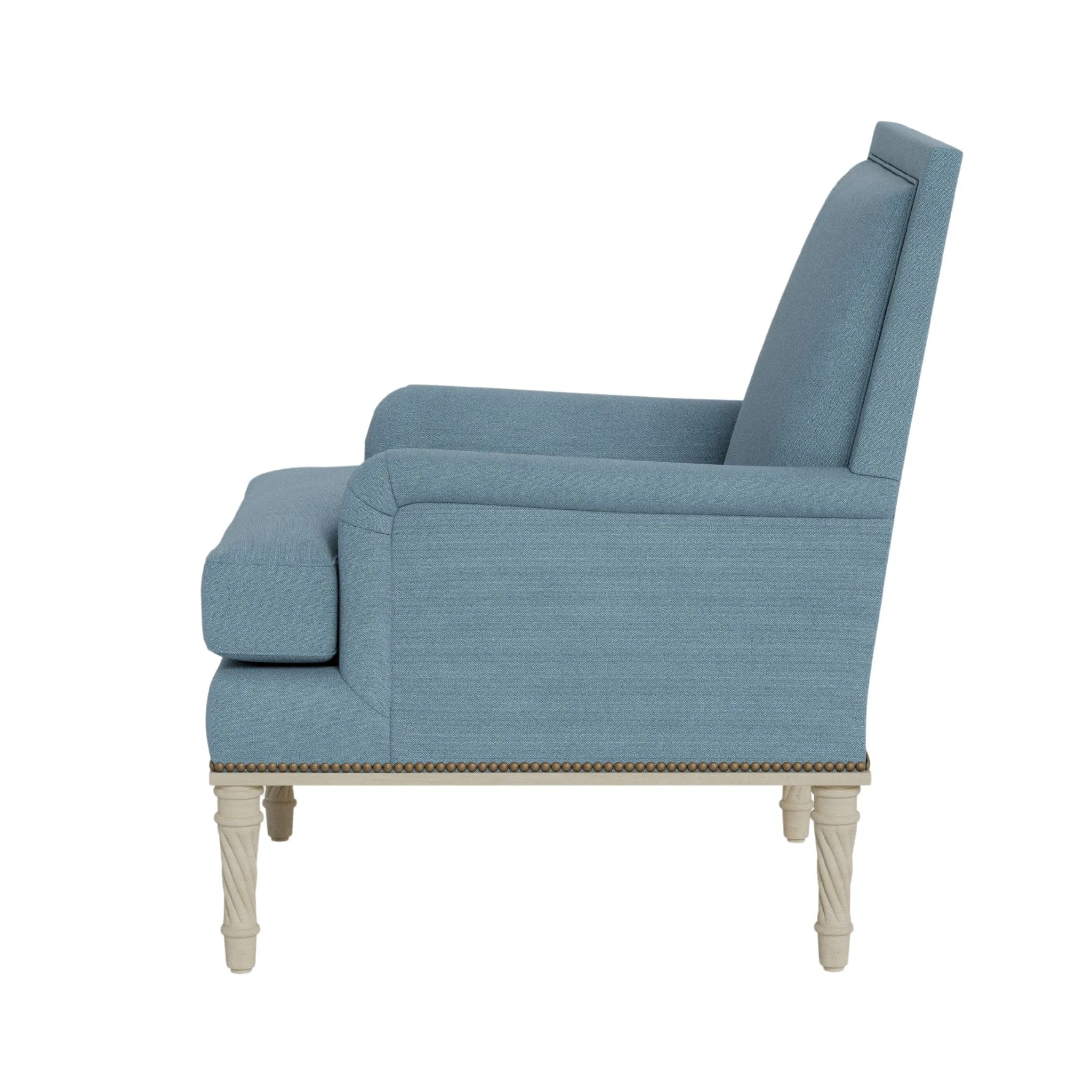 Azure Rolled Arm Upholstered Chair