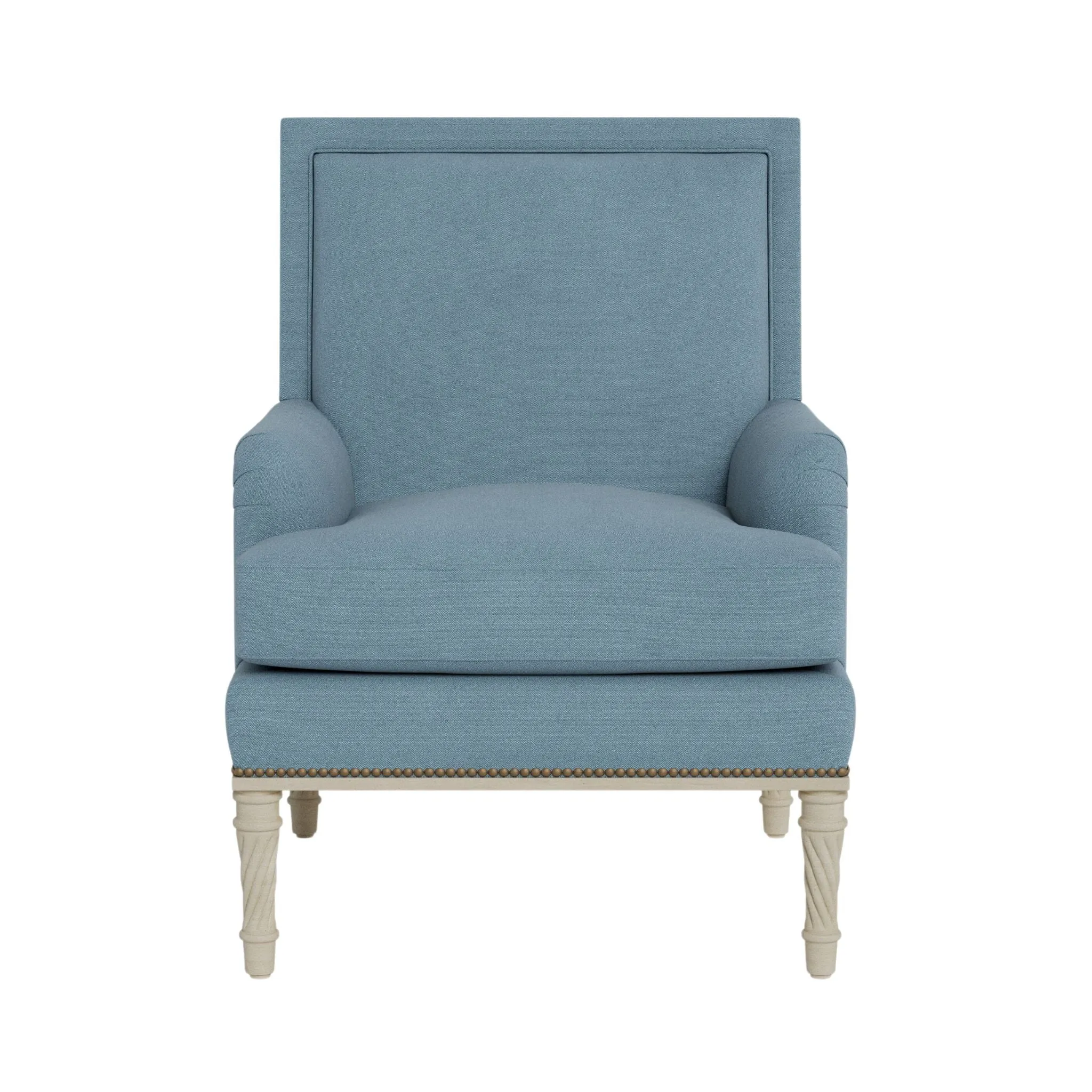 Azure Rolled Arm Upholstered Chair