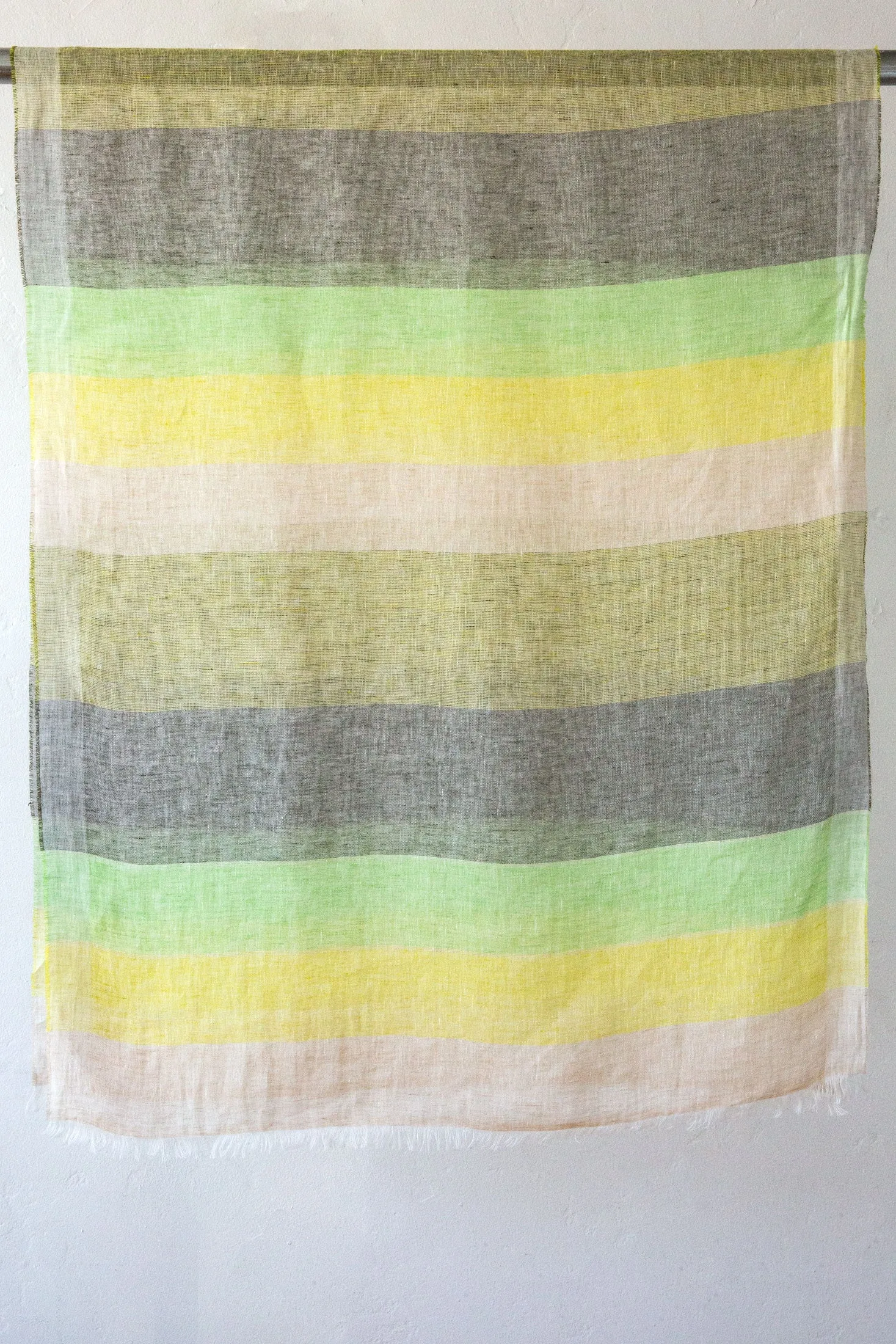 Big Stripe Linen Scarf