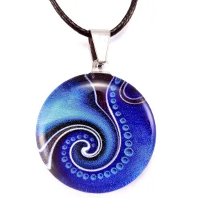 Blue Dot Wave Pendant