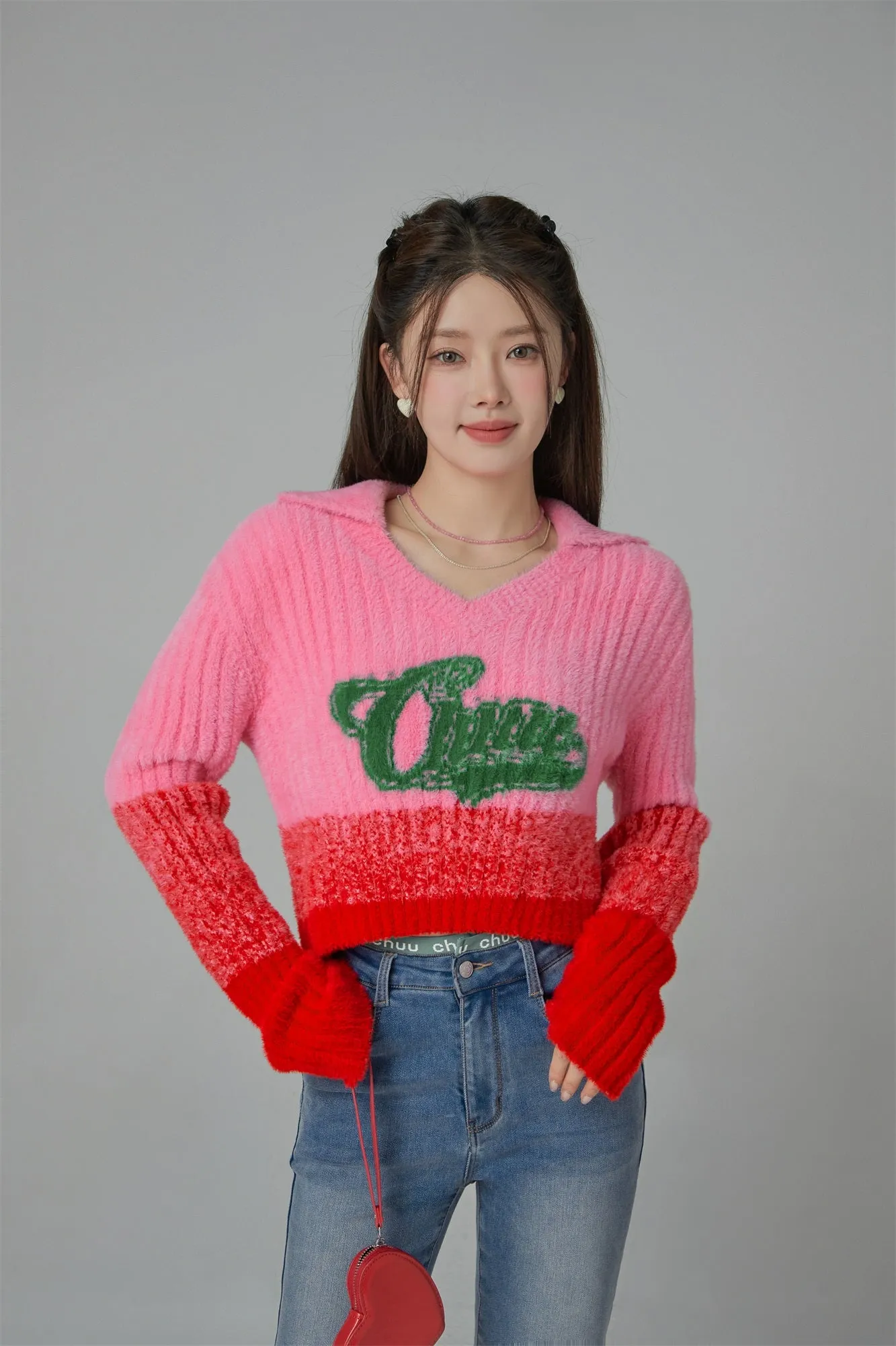 Bubbly Spirit Cropped Knit Sweater