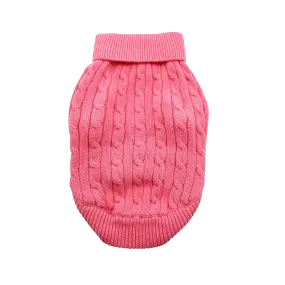 Cable Knit Sweater | Candy Pink