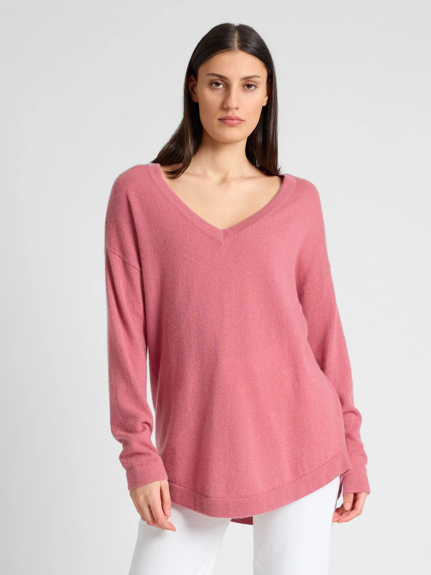 Cashmere sweater "Alva" - pink berry