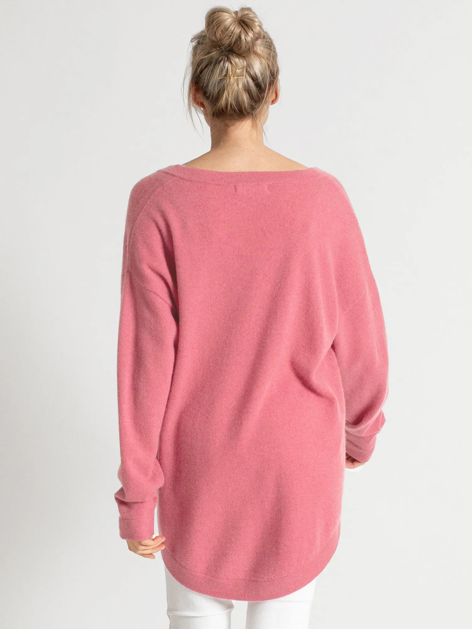 Cashmere sweater "Alva" - pink berry