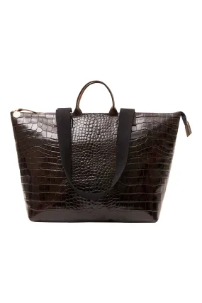 Clare V. Le Zip Sac in Kalamata Croco