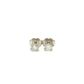 Diamond Stud Earrings with 0.2ctw of Diamonds in 14K White Gold