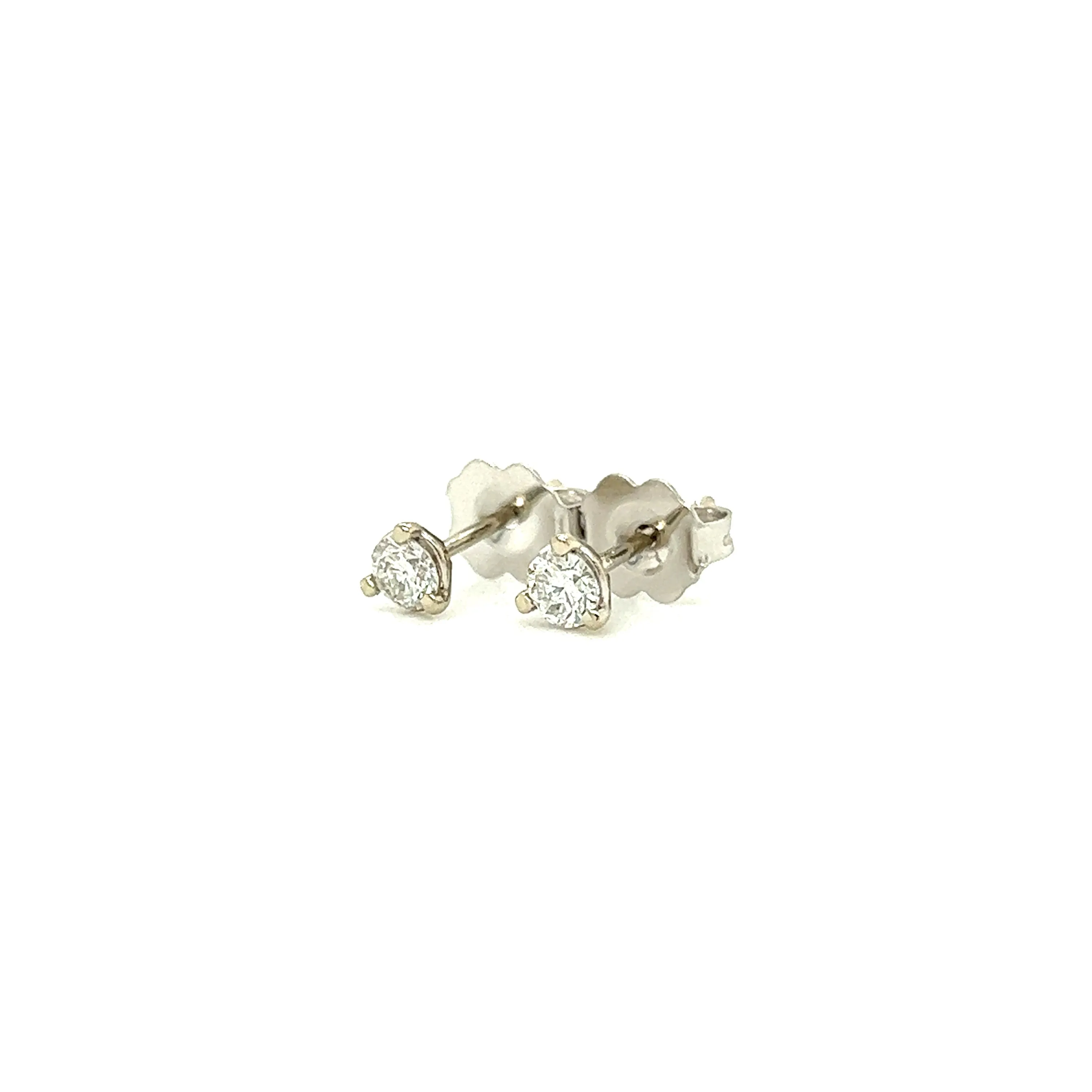 Diamond Stud Earrings with 0.2ctw of Diamonds in 14K White Gold