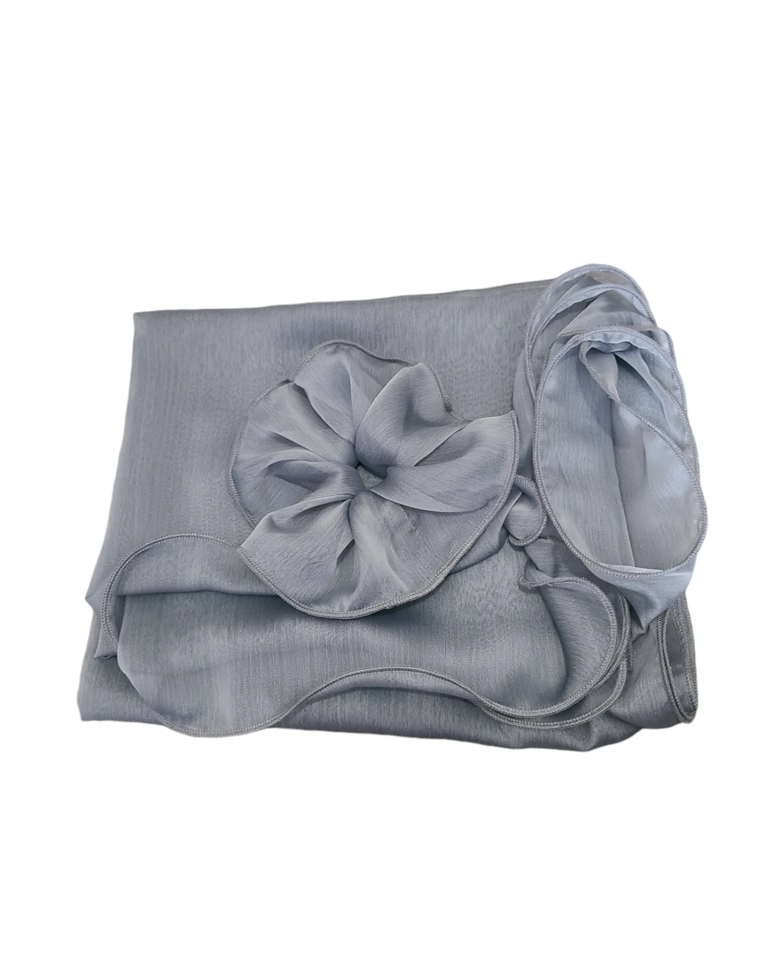 Elegant Solid Scarf With Ruffles