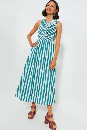 Emerald Stripe Kathleen Dress