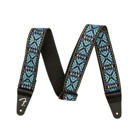 Fender Pasadena Woven Guitar Strap, Blue Snowflake