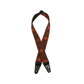 Fender Pasadena Woven Guitar Strap, Orange Snowflake