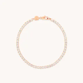 Gleam Bold Tennis Chain Bracelet in Rose Gold