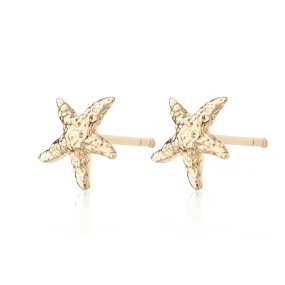 Gold Plated Starfish Stud Earrings