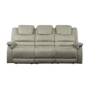 Homelegance Furniture Shola Double Reclining Sofa in Gray