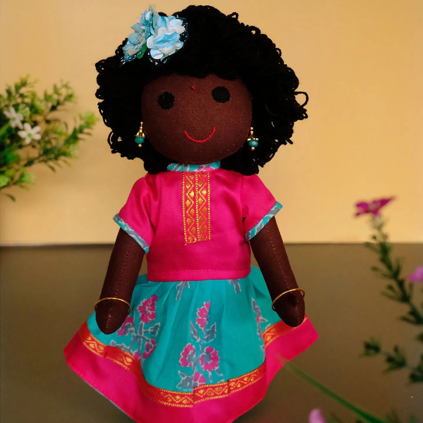 Kanmani Doll with Curly Hair 10 in (Assorted Colours)