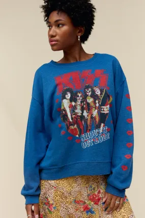 Kiss Shout It Out Loud Oversized Crew