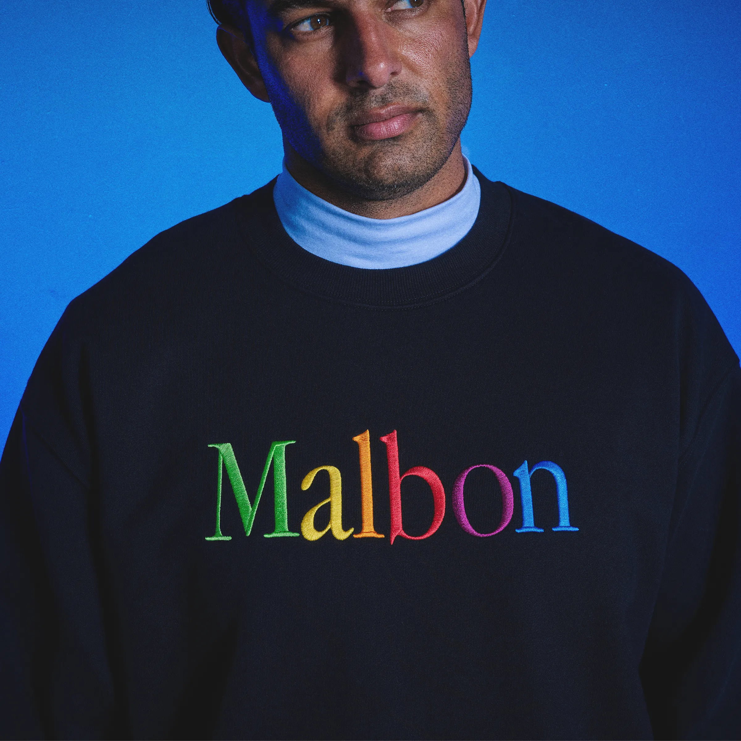 Malbon x Beams Rainbow Crewneck