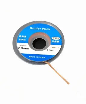 No-Clean Solder Wick, Desoldering Braid 2mm x 1.5m