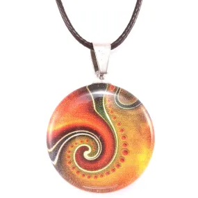 Orange Dot Wave Pendant