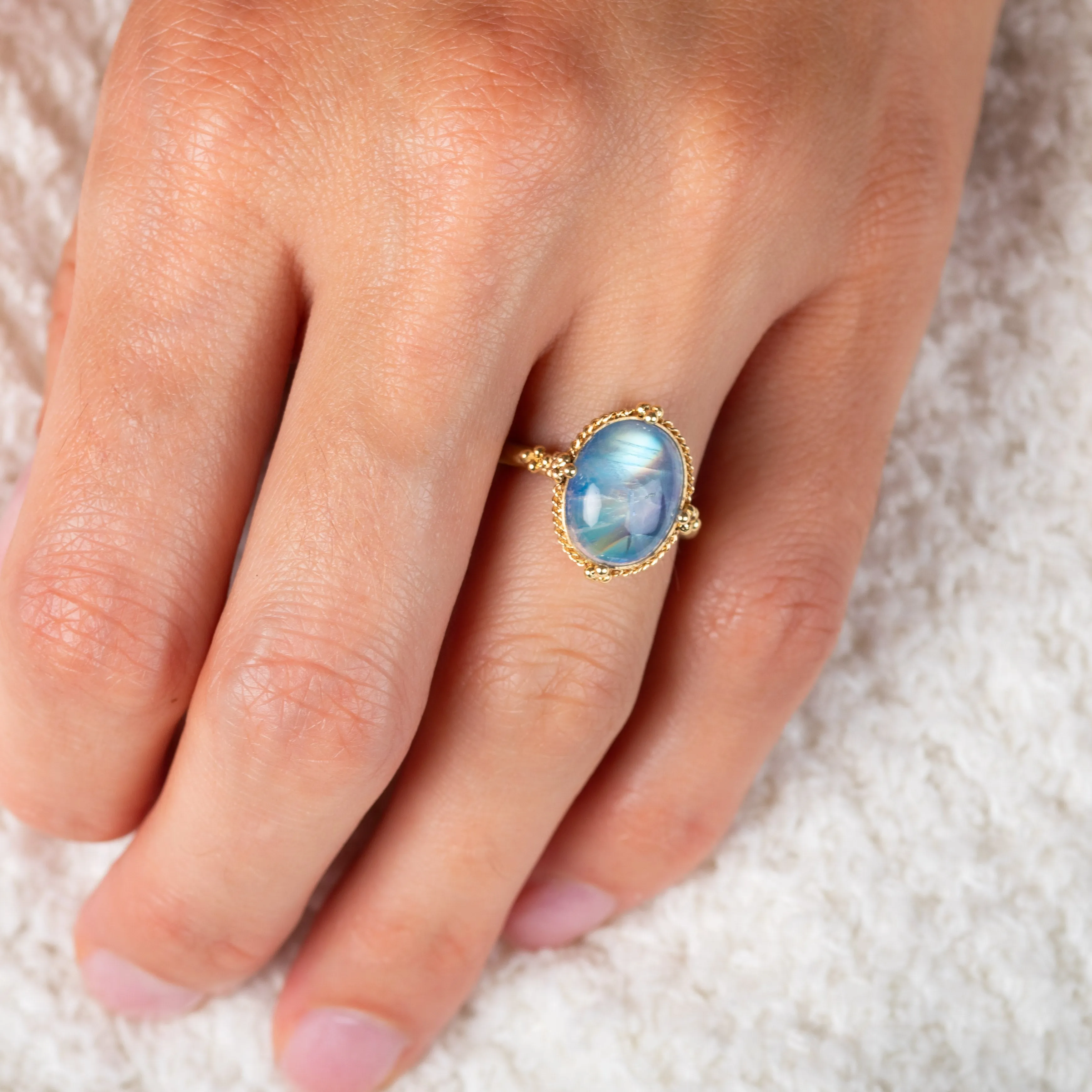 Oval Moonstone Ring