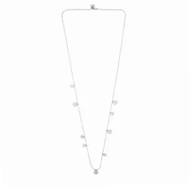 Passion Waterproof Long Dot Necklace Silver Plating