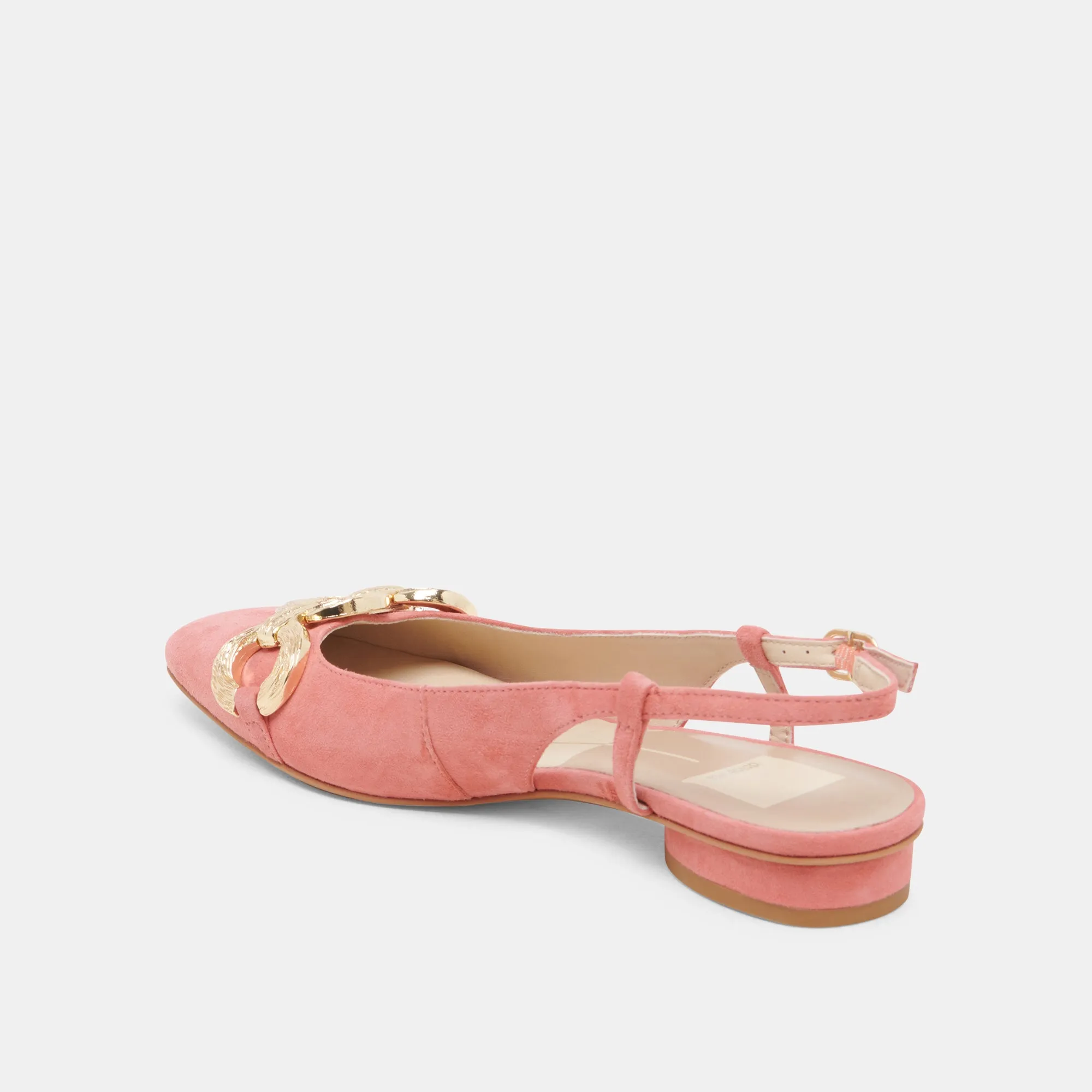 RAMANO FLATS CORAL SUEDE