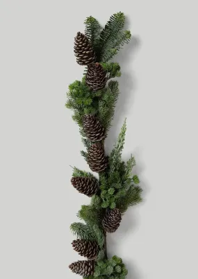 Real Touch Spruce and Pine Cone Garland - 48"