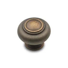 RKI - Decorative Ends Collection - Double Ringed Cabinet Knob