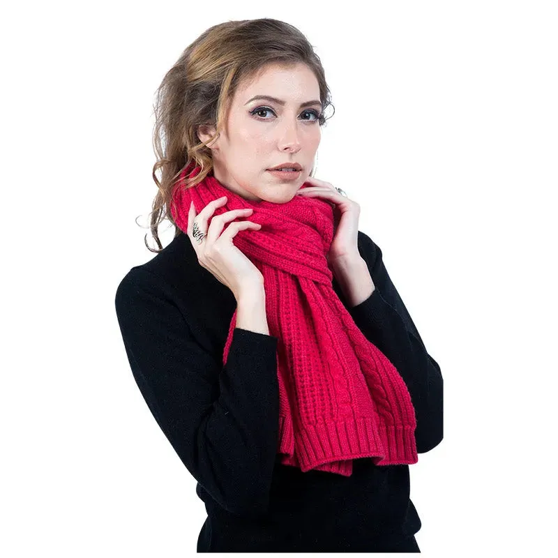 Scottish Cashmere Cable Knit Luxury Scarf