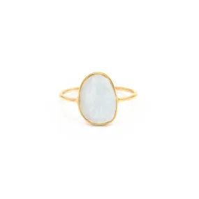 Selena Slice Ring | 10k Gold & Moonstone