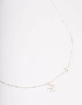 Silver Plated Sagittarius Necklace With Cubic Zirconia Pendant