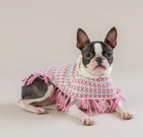 Sofia Pink Alpaca Dog Poncho