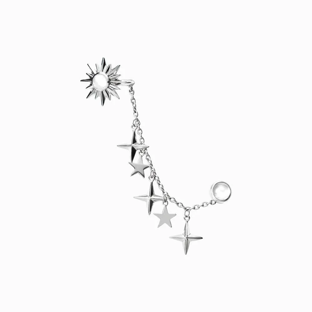 Sun, Moon & Stars Ear Cuff Chain