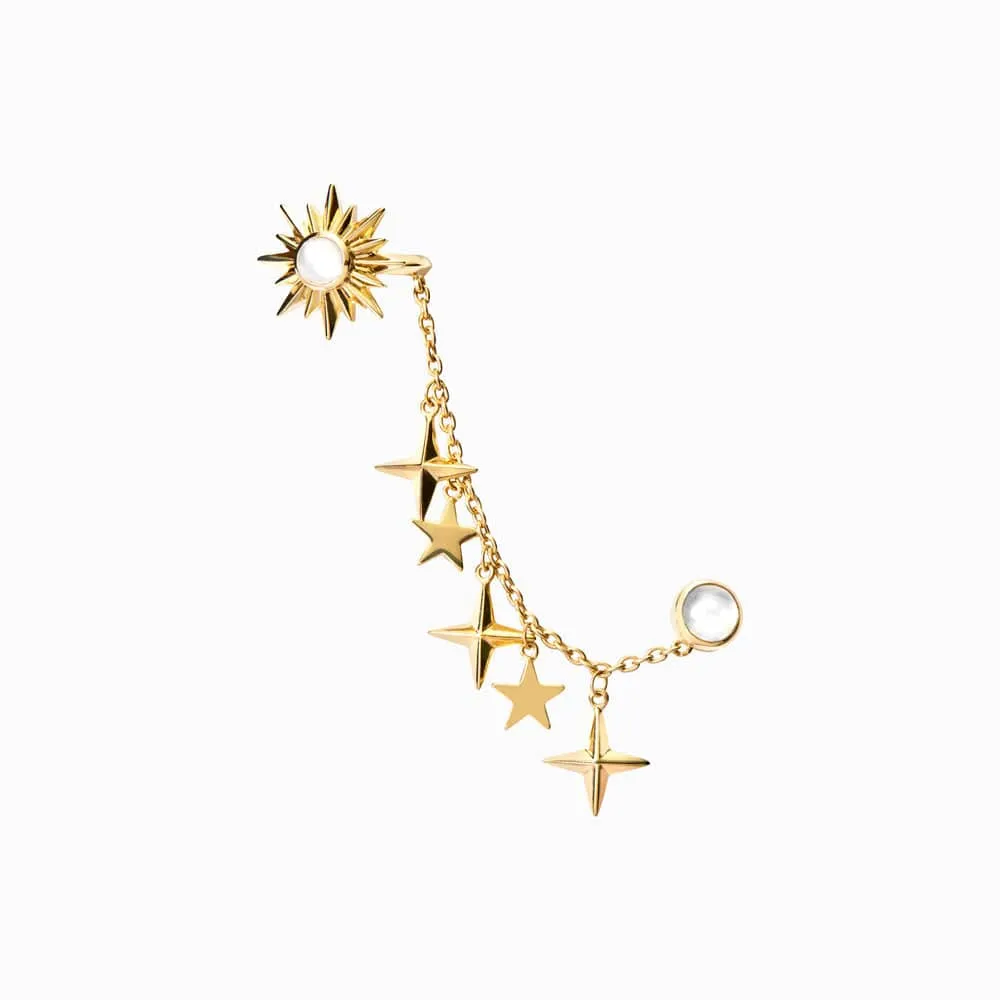 Sun, Moon & Stars Ear Cuff Chain