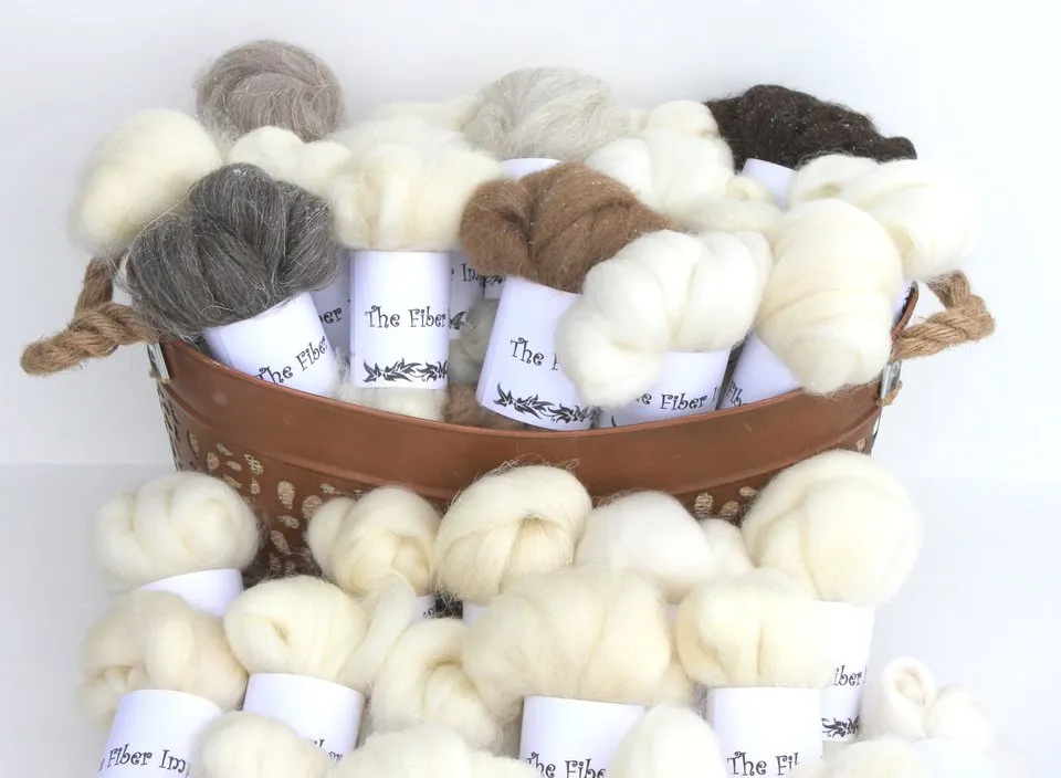 The Fiber Imp Natural Roving, Small Packs