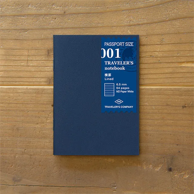 TRAVELER'S notebook Refill 001 (Passport Size) - Lined