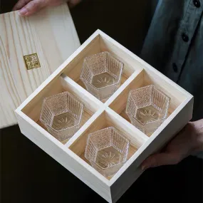 Tsugaru Hexagon Sake Glass Set