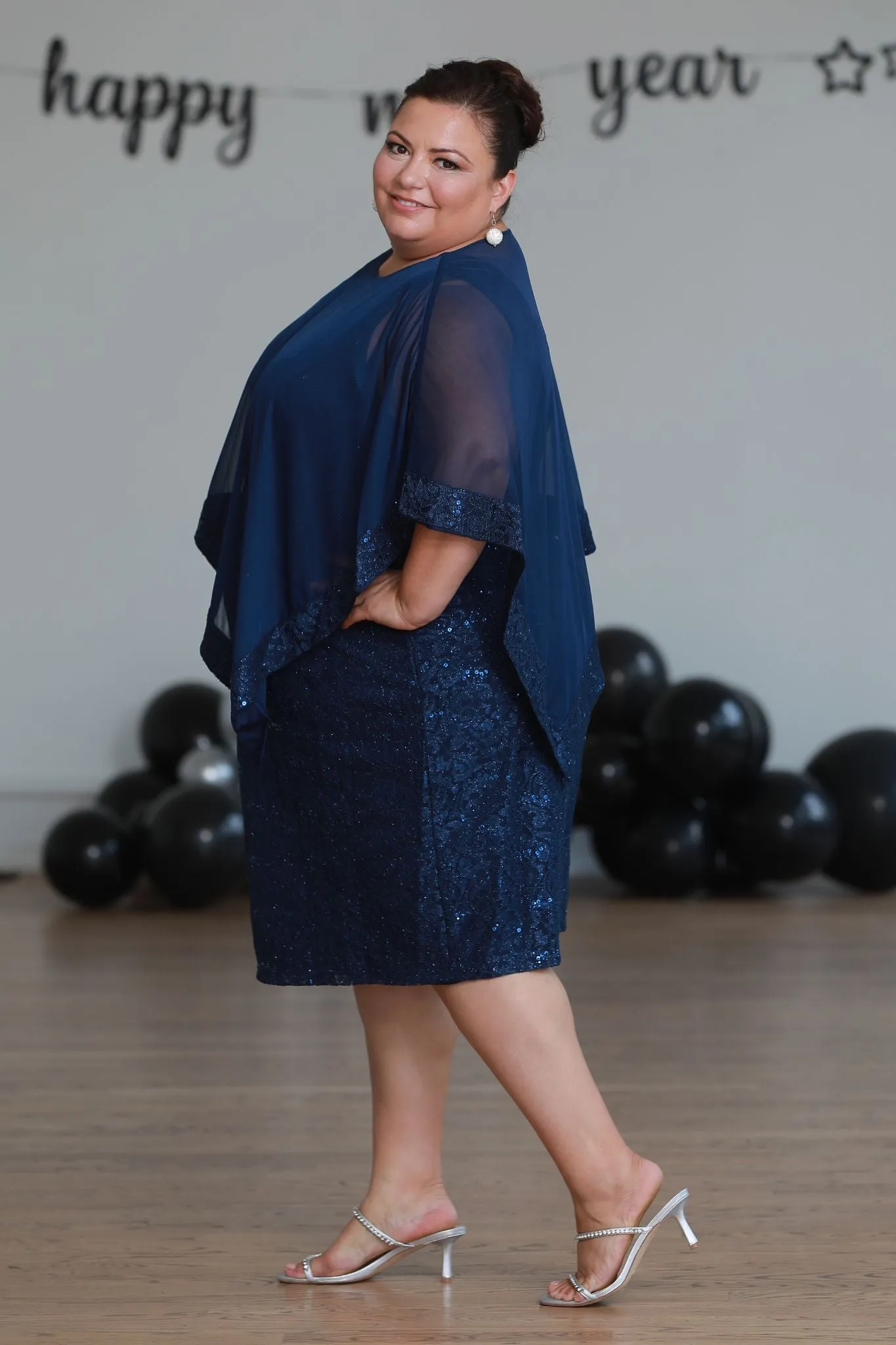 Women Plus Size Unique Asymmetrical Lace Poncho Dress