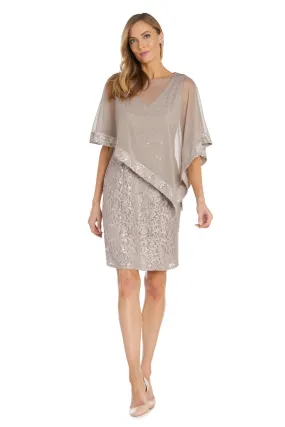 Women Unique Asymmetrical Lace Chiffon  Poncho Dress