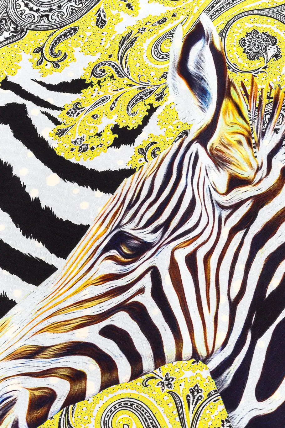 Zebra Floral Silk Scarf Top